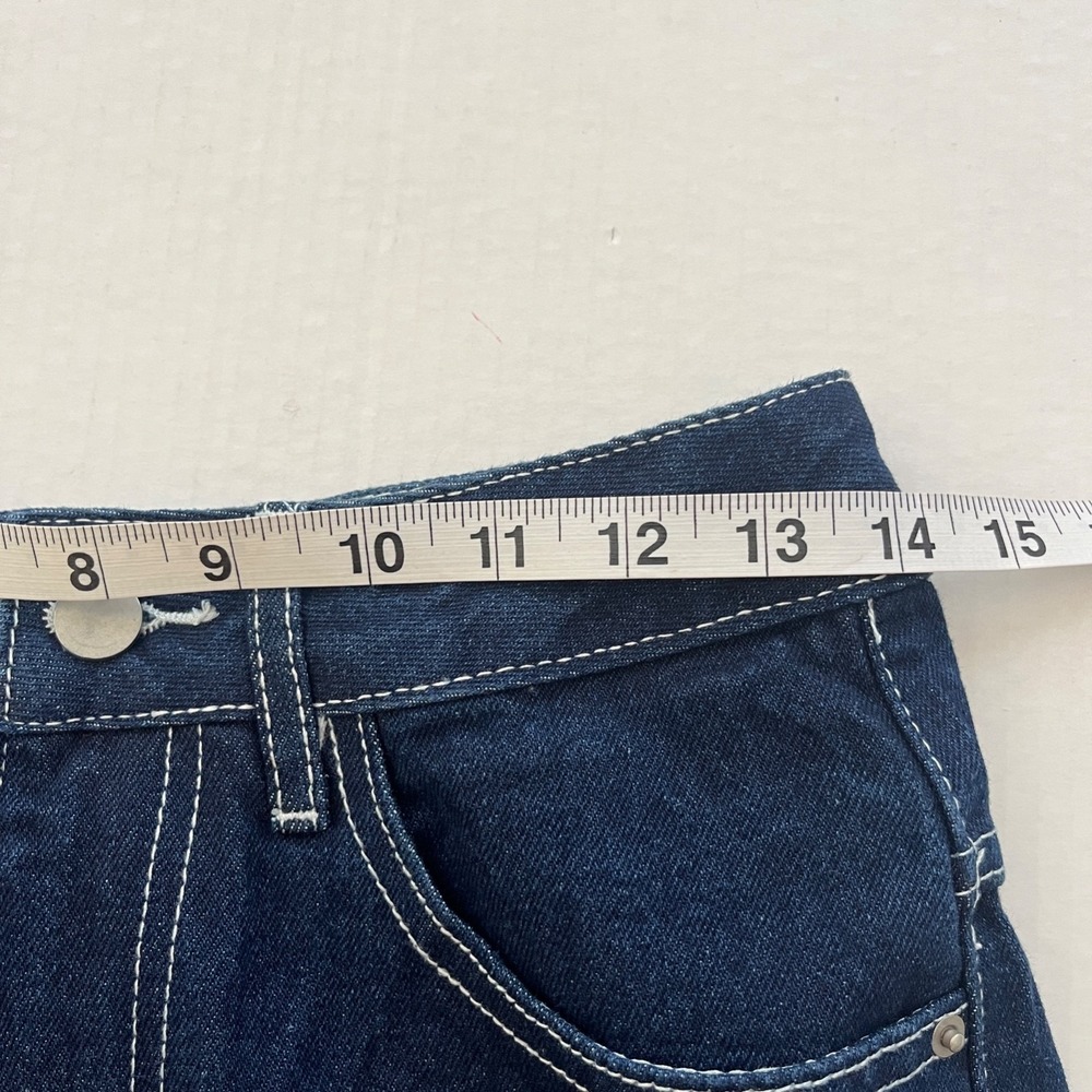 Princess Polly Daisy Wide Leg Jean 4 Dark Wash Flower High Rise Denim Streetwear - Picture 3 of 11